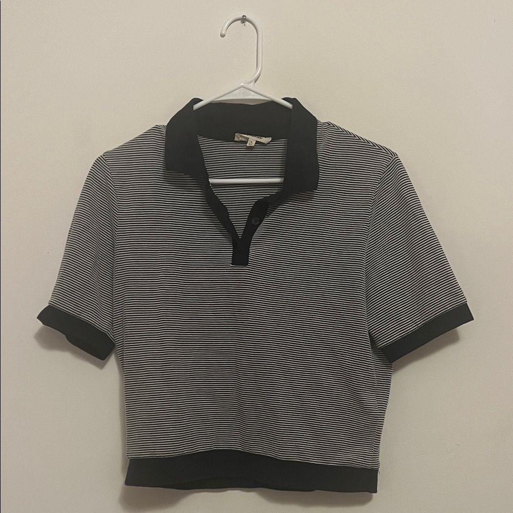 Madewell striped navy polo